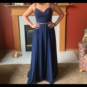 Navy blue prom dress